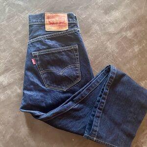 Levi's 501’s Dark Indigo Straight Jeans